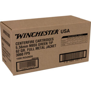 Winchester USA M855 Rifle Ammo 5.56 62 gr. FMJ 1000 rd.