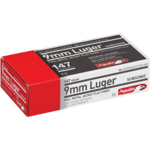 Aguila Pistol Ammo 9mm 147 gr. FMJ FP 50 rd.
