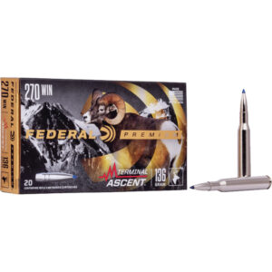 Federal Premium Rifle Ammo 270 Win. 136 gr. Terminal Ascent 20 rd.
