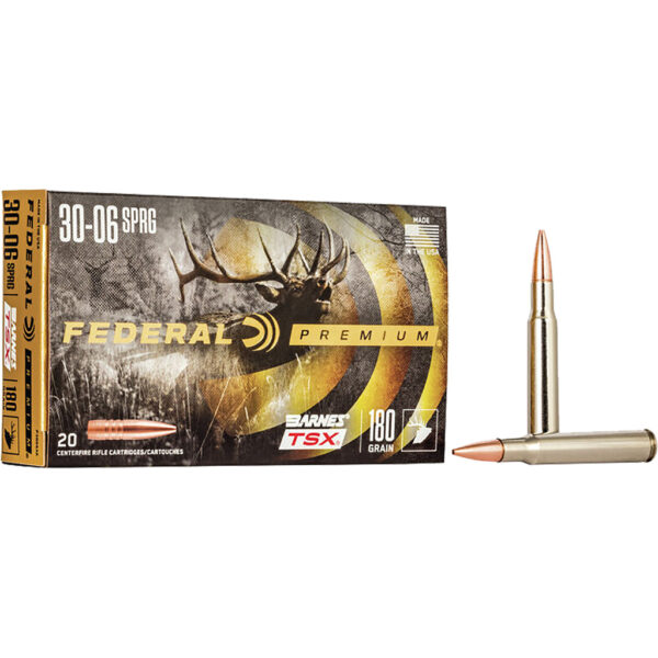 Federal Premium Rifle Ammo 30-06 Sprg. 180 gr. Barnes TSX 20 rd.