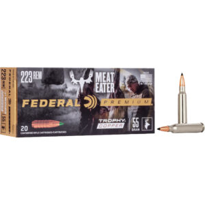 Federal Premium Rifle Ammo 223 Rem. 55 gr. Trophy Copper 20 rd.