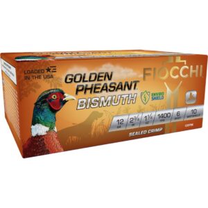 Fiocchi Golden Pheasant Bismuth Shotgun Ammo 12 ga. 2.75 in. 1 1/4 oz. 6 Shot 10 rd.