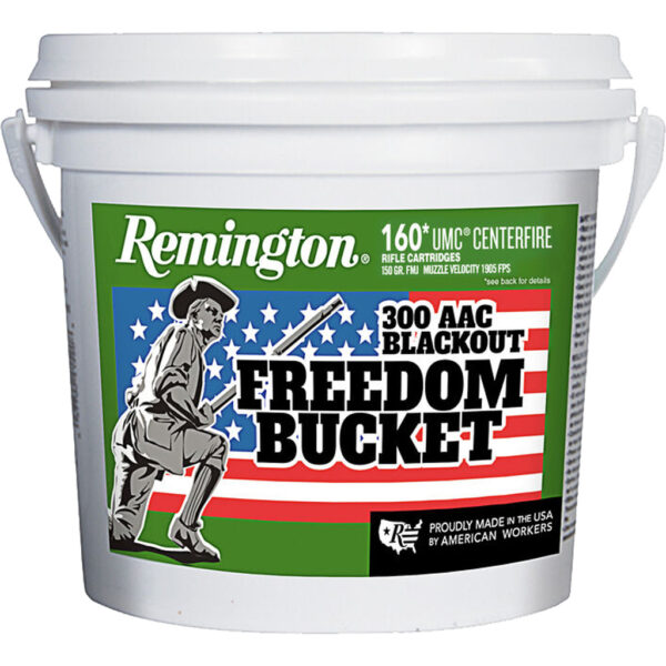 Remington Freedom Bucket UMC Rifle Ammo 300 Blackout 150 gr. FMJ 160 rd.