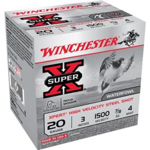 Winchester Super-X Xpert Pheasant Steel 20 ga. 3 in. 1 oz. 4 Shot 25 rd.