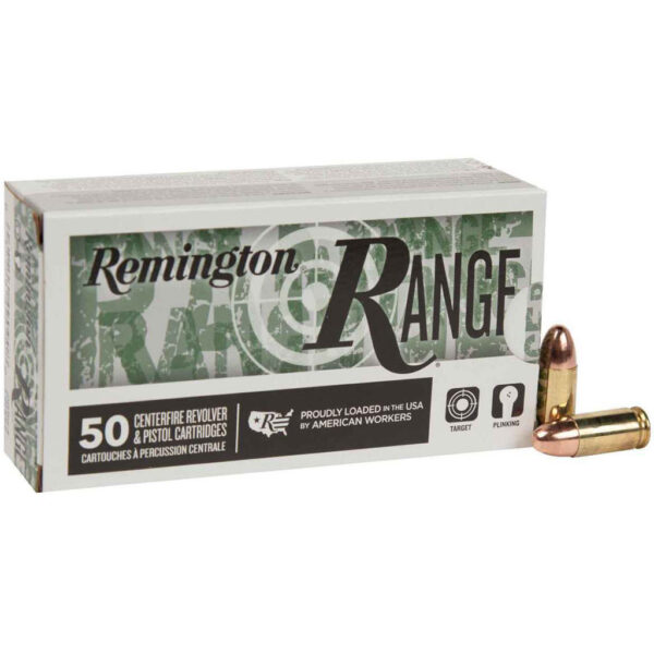 Remington Range Handgun Ammo 9mm 115 gr. FMJ 50 rd.