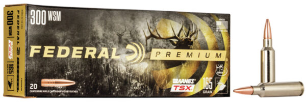 FEDERAL 300 WIN SHORT MAG 165GR BARNES TSX AMMO 20RD