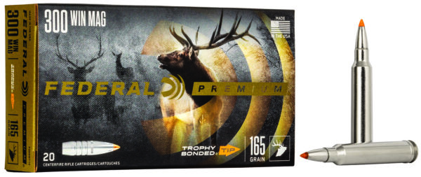 FEDERAL 300 WIN MAG 165GR TROPHY BONDED TIP AMMO 20RD