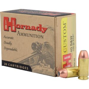 Hornady Custom Pistol Ammo 40 S&W 155 gr. XTP Jacket Hollow Point 20 rd.