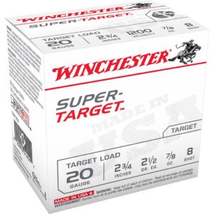 Winchester Super Target Load 20 ga. 2.75 in. 7/8 oz. 8 Shot 25 rd.