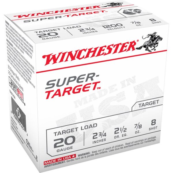 Winchester Super Target Load 20 ga. 2.75 in. 7/8 oz. 8 Shot 25 rd.