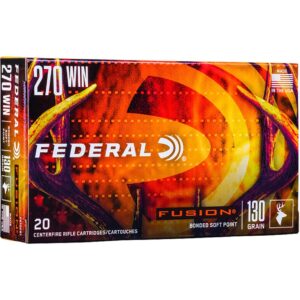 Federal Fusion Rifle Ammo 270 Win 130 gr. Fusion Soft Point 20 rd.