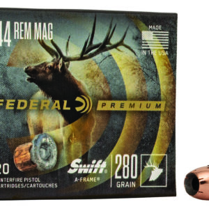 FEDERAL 44 REM MAG 280GR SWIFT A-FRAME VITAL-SHOK AMMO 20RD