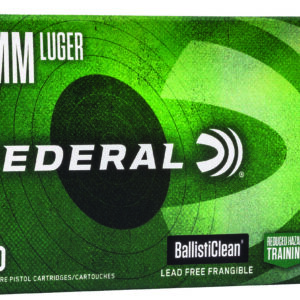 FEDERAL 9MM LUGER (9X19MM) 100GR CQT FRANGIBLE AMMO 50RD