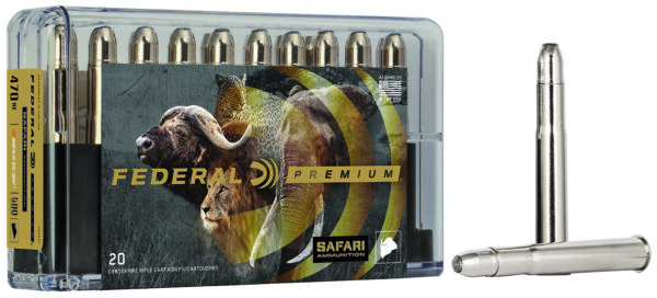FEDERAL 470 NITRO EXPRESS 500GR TROPHY BONDED BEAR CLAW AMMO 20RD