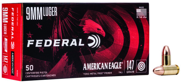 FEDERAL 9MM LUGER 147GR TOTAL METAL JACKET AMMO 50RD