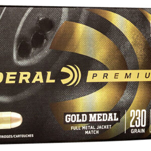 FEDERAL 45 AUTO 230GR GOLD MEDAL MATCH FMJ AMMO 50RD