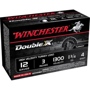 Winchester Double X High Velocity Turkey Load 12 ga. 3 in. 1 3/4 oz. 4 Shot 10 rd.