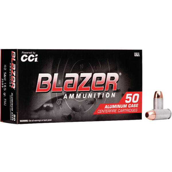 CCI Blazer Pistol Ammo 40 S&W 165 gr. Total Metal Jacket 50 rd.