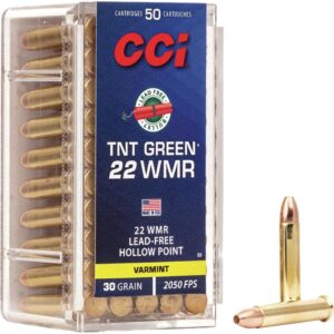 CCI Varmint TNT Green Rimfire Ammo 22 Mag 30 gr. Hollow Point 50 rd.
