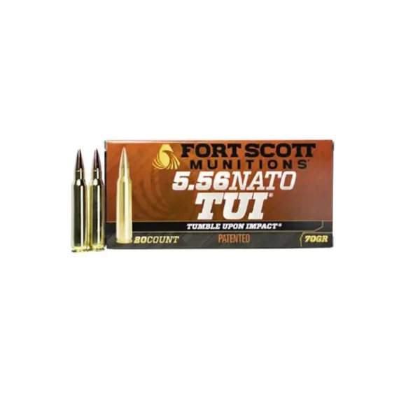 Fort Scott Munitions Rifle Ammo 5.56 70 gr. FSM TUI Copper NATO 20 rd.