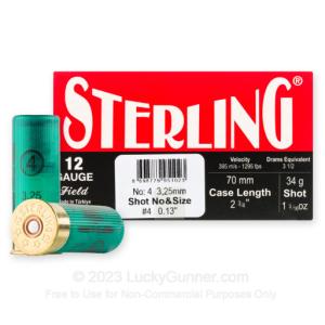 STERLING EXCLSV 12GA 2.75" #4 25/250