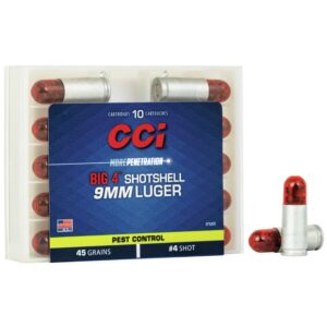 CCI Big 4 Shotshell Pistol Ammo 9mm #4 Shot 10 rd.