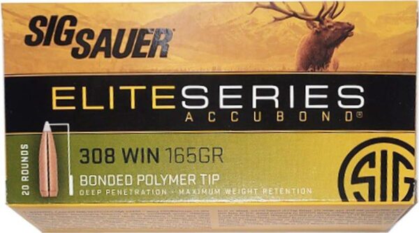 Sig Sauer Elite Hunting Rifle Ammo 308 Win. 165 gr. Accubond 20 rd.