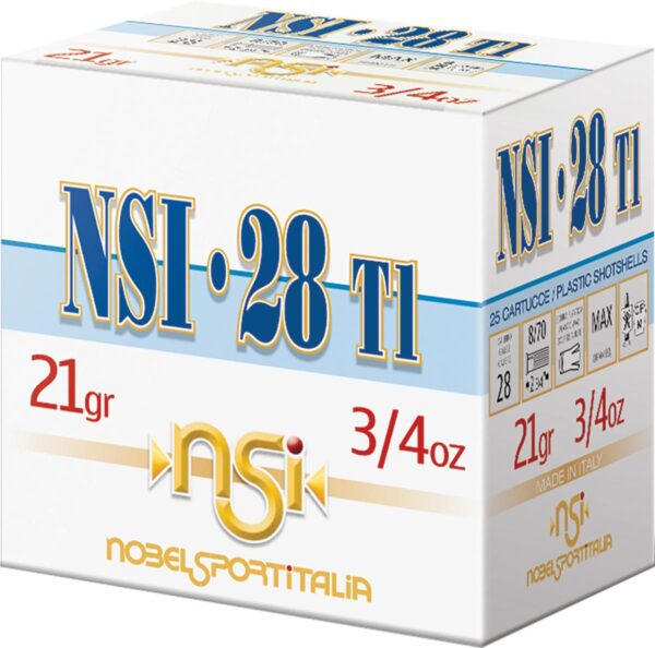 NSI 28 T1 28 gauge 2 3/4" 3/4 Oz. #7 ½ Shot 1300 fps 25/rds