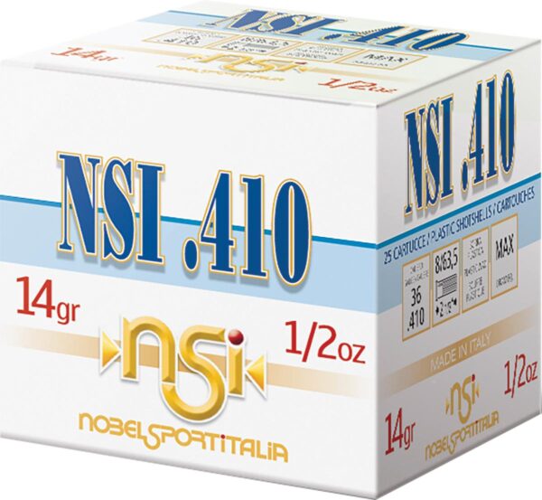 NSI .410 gauge 2 1/2" 1/2 Oz. #8 Shot 1240 fps 25/rds