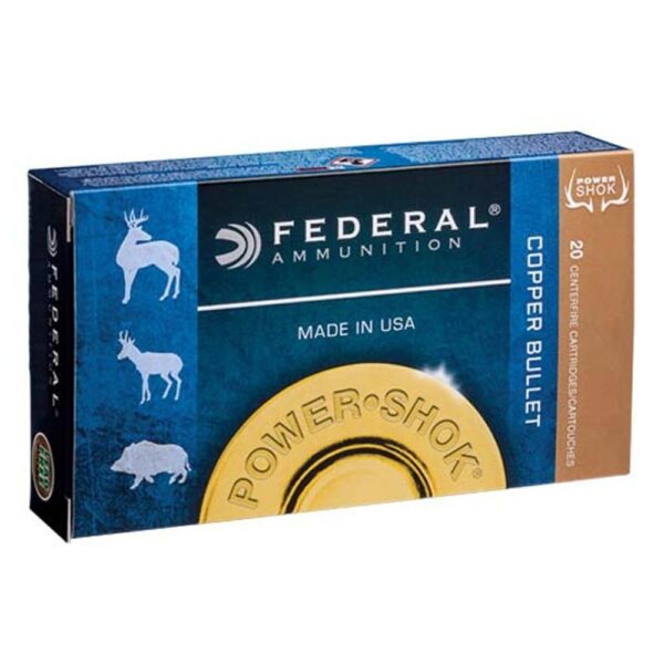 FEDERAL 300 WIN SHORT MAG180GR COPPER "POWER-SHOK" AMMO 20RD