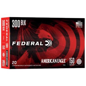Federal American Eagle Rifle Ammo 300 Blackout 150 gr. FMJ Boat-Tail 20 rd.