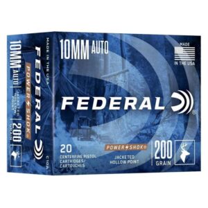 FEDERAL 10MM AUTO 200GR POWER-SHOK JHP AMMO 20RD