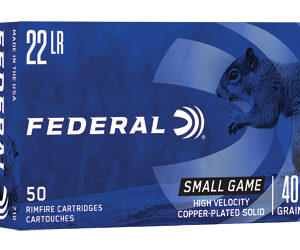 Federal Game-Shok Rimfire Ammo 22 LR 40 gr. Copper-Plated Solid Point 50 rd.