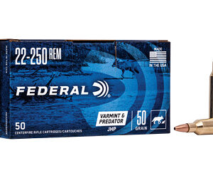 Federal American Eagle Varmint & Predator Ammo 22-250 Rem. 50 gr. JHP 50 rd.