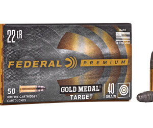 Federal Gold Medal Target Rimfire Ammo 22 LR 40 gr. Lead Round Nose 50 rd.