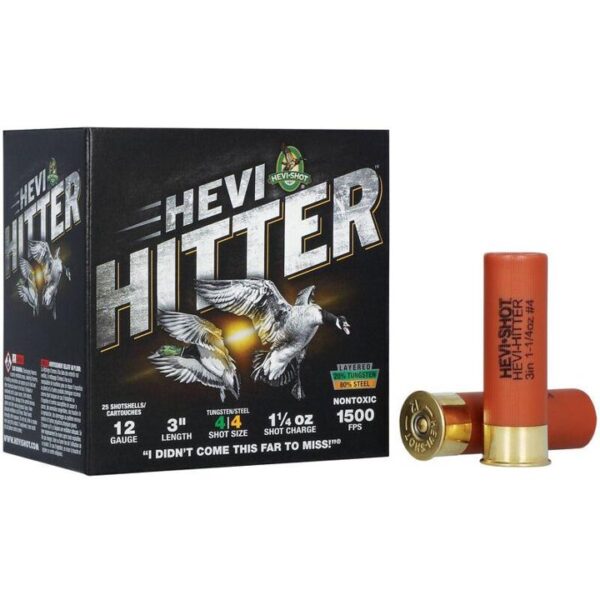 HEVI-HITTER 12GA 3IN 1-1/4OZ #4 TUNGSTEN/STEEL