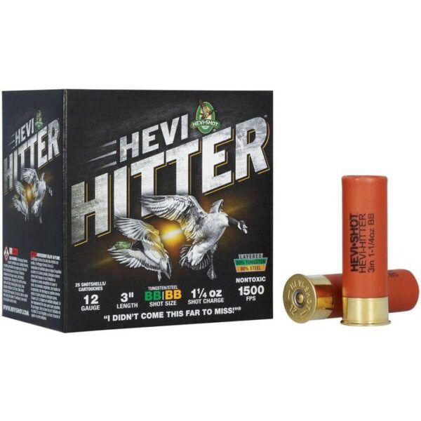 HEVI-HITTER 12GA 3IN 1-1/4OZ BB TUNGSTEN/STEEL