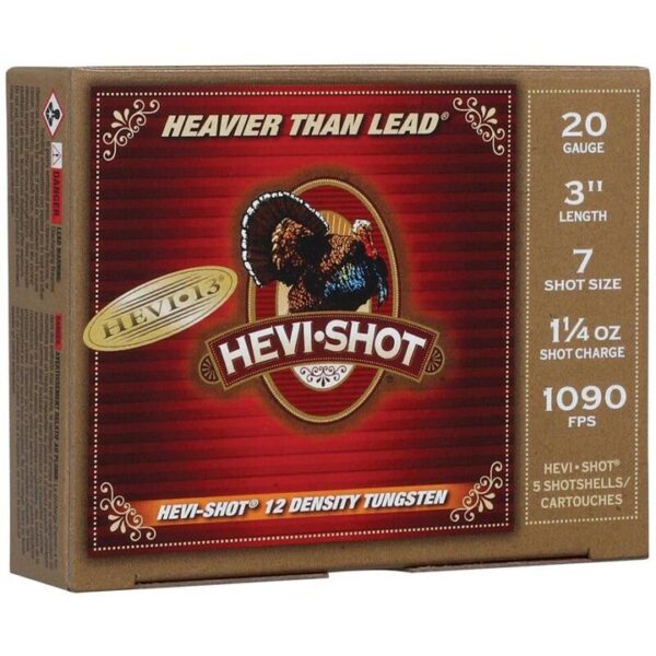 HEVI-13 20GA 3IN 1-1/4OZ #7 AMMO 5RD