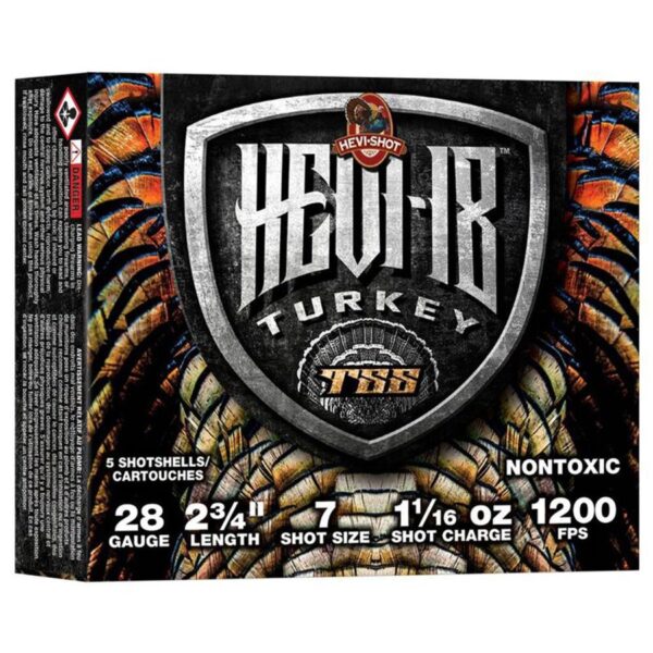 HEVI-18 TSS TURKEY 28GA 2-3/4IN 1-1/16OZ #7 AMMO 50RD