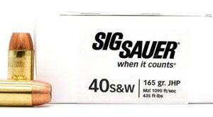 Sig Sauer Elite V-Crown Performance Pistol Ammo 40 S&W 180 gr. JHP 50 rd.