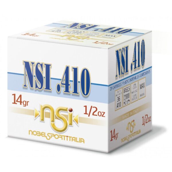 NSI .410 gauge 2 1/2" 1/2 Oz. #6 Shot 1240 fps 25/rds