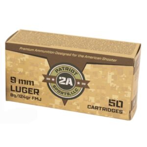 Patriot Sports 9mm 124gr FMJ 50/RD