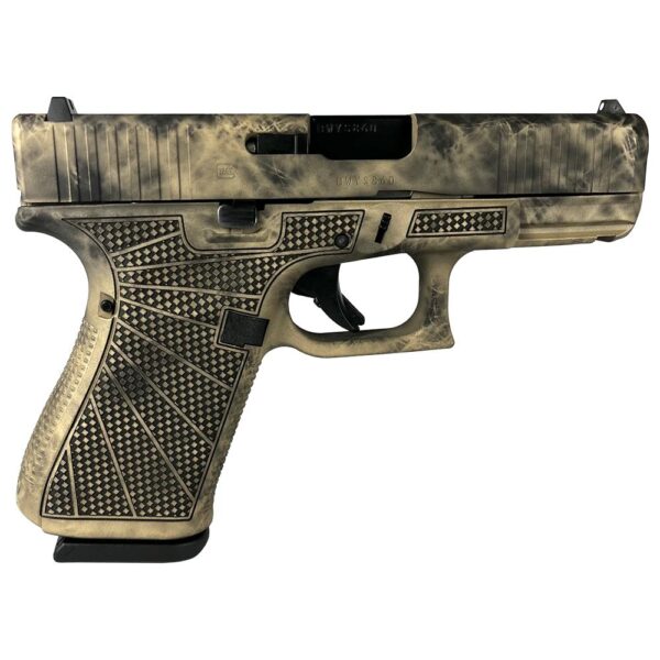 GLOCK G19 GEN5 9MM FXD W/FRONT SERRATIONS 15RD-Marble Spippled Frame