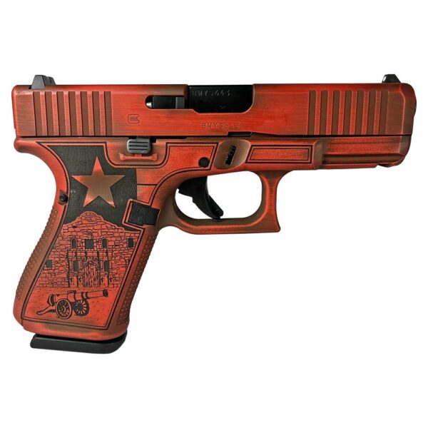 GLOCK G19 GEN5 9MM FXD W/FRONT SERRATIONS 15RD-Texas Orange