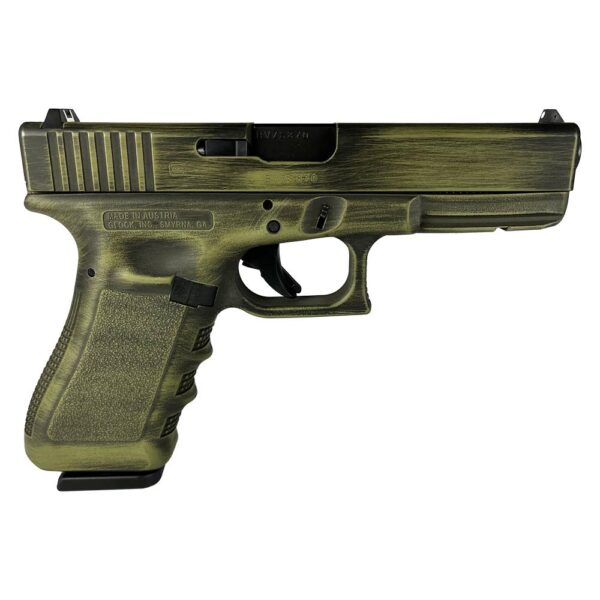 G17 GEN3 STANDARD 9MM 4.5" 2/17RD MAG AUSTRIA Bazooka Green Distressed