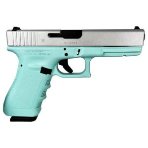 G17 GEN3 STD 9MM 4.5" 2/17RD MAG AUSTRIA TIFFANY FRAME CRUSHED SILVER SLIDE