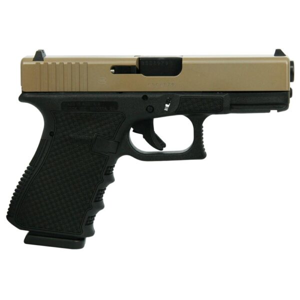 Gen 3 19 9mm 4? 2/15rd mags Custom Chainmail Stippled Frame w FDE Slide