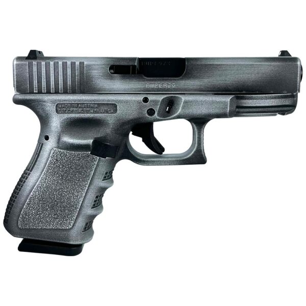 G19 GEN3 COMPACT 9MM 4"" 2/15RD AUSTRIA  FULL CRUSHED SILVER DISTRESSED
