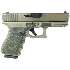 G19 GEN3 COMPACT 9MM 4"" 2/15RD AUSTRIA-Revolution Engraved Frame Col Brown
