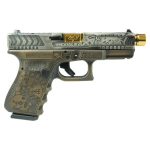 G19 GEN3 CMPT 9MM 4" 2/15RD AUSTRIA-VIKING ENGR COLONIAL BROWN W/ GOLD BRL